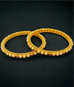 The Pratham Silver Pearl Bangle -Single (Size /2.2/2.4/2.6/2.8)
