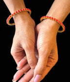 The Tanmaya Silver Coral Bangle-Single (Size /2.2/2.4/2.6/2.8)