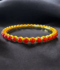 The Tanmaya Silver Coral Bangle-Single (Size /2.2/2.4/2.6/2.8)