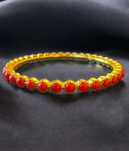 The Tanmaya Silver Coral Bangle-Single (Size /2.2/2.4/2.6/2.8)