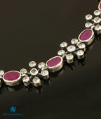 The Yajata Silver Necklace (Red/Oxidised)