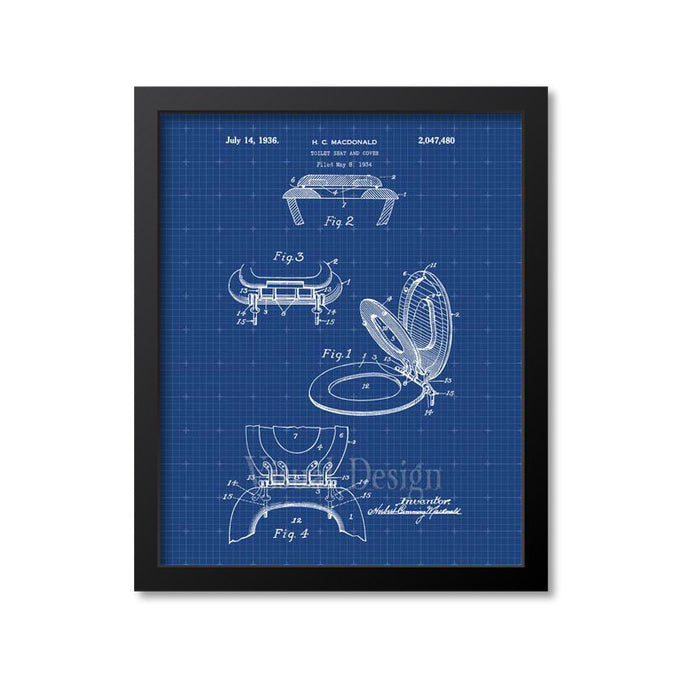 Toilet Seat And Cover Patent Print