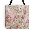 laugh love live floral tote bag