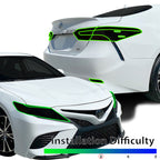 Complete Full Headlight Taillight Precut Overlay Tint Kit with Tools Fits Toyota Camry 2018 - 2024 - Bogar Tech Designs