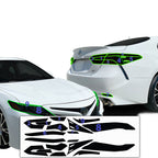 Complete Full Headlight Taillight Precut Overlay Tint Kit with Tools Fits Toyota Camry 2018 - 2024 - Bogar Tech Designs