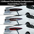 Complete Full Headlight Taillight Precut Overlay Tint Kit with Tools Fits Toyota Camry 2018 - 2024 - Bogar Tech Designs