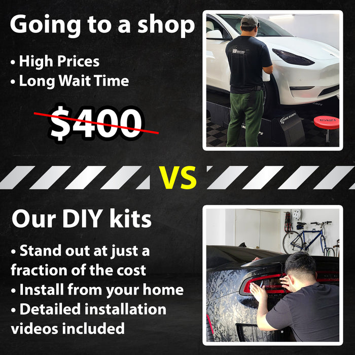 Complete Full Headlight Taillight Precut Overlay Tint Kit with Tools Fits Toyota Camry 2018 - 2024 - Bogar Tech Designs