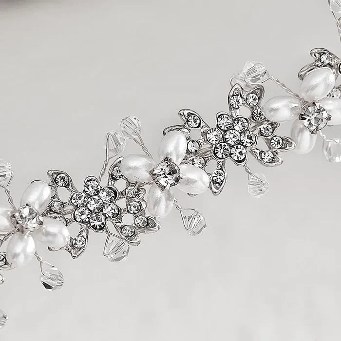 Wedding Hair Accessories - Pearl and Crystal Bridal Headband