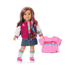 Truly Me™ 18-inch Doll #101 with wavy caramel hair