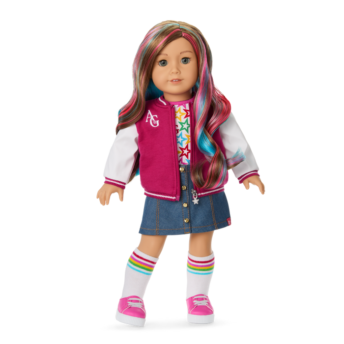 Truly Me™ 18-inch Doll #101 with wavy caramel hair