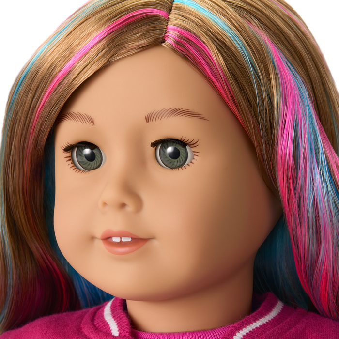 Truly Me™ 18-inch Doll #101 with wavy caramel hair