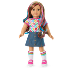Truly Me™ 18-inch Doll #101 with wavy caramel hair