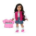 Truly Me™ 18-inch Doll #108 with curly black-brown hair