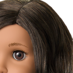 Truly Me™ 18-inch Doll #108 with curly black-brown hair