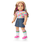 Truly Me™ 18-inch Doll #110 with wavy blonde hair
