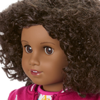 Truly Me™ 18-inch Doll #112 with curly dark-brown hair