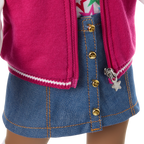 Truly Me™ 18-inch Doll #112 with curly dark-brown hair