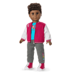 Truly Me™ 18-inch Doll #113 with curly dark-brown hair