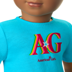 Truly Me™ 18-inch Doll #113 with curly dark-brown hair