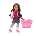 Truly Me™ 18-inch Doll #117 with wavy dark-brown hair