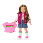 Truly Me™ 18-inch Doll #118 with curly caramel hair