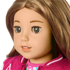 Truly Me™ 18-inch Doll #118 with curly caramel hair