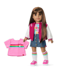 Truly Me™ 18-inch Doll #122 with straight dark-brown hair