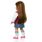 Truly Me™ 18-inch Doll #122 with straight dark-brown hair