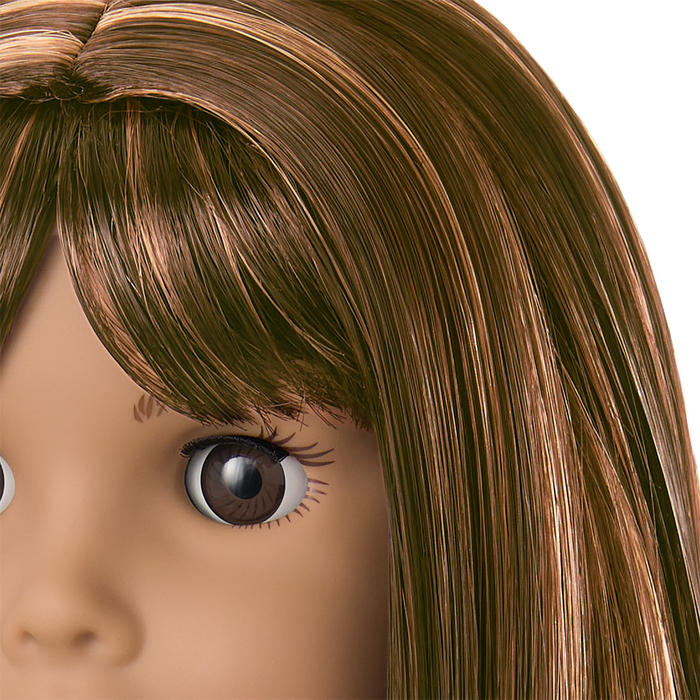 Truly Me™ 18-inch Doll #122 with straight dark-brown hair