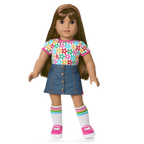Truly Me™ 18-inch Doll #122 with straight dark-brown hair