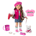 Truly Me™ 18-inch Doll #126, Puppy, Mini Backpack & Accessories AG™ Star Squad Bundle