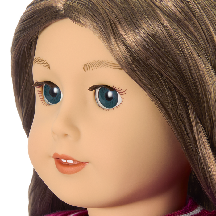 Truly Me™ 18-inch Doll #126 with wavy brown hair