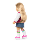 Truly Me™ 18-inch Doll #131 with straight blonde hair