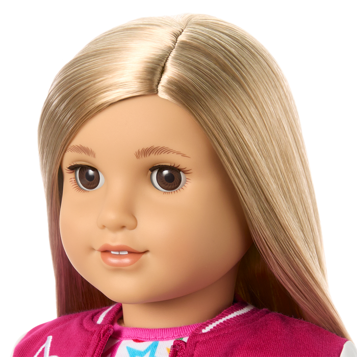 Truly Me™ 18-inch Doll #131 with straight blonde hair