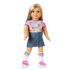 Truly Me™ 18-inch Doll #131 with straight blonde hair