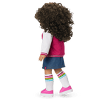 Truly Me™ 18-inch Doll #132 with curly dark-brown hair