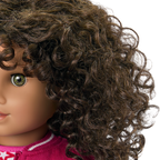 Truly Me™ 18-inch Doll #132 with curly dark-brown hair