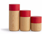 "Tutu" Soji Tall Red Canisters