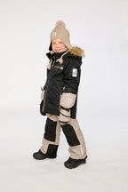 Two Piece Play Snowsuit Black And Beige-2