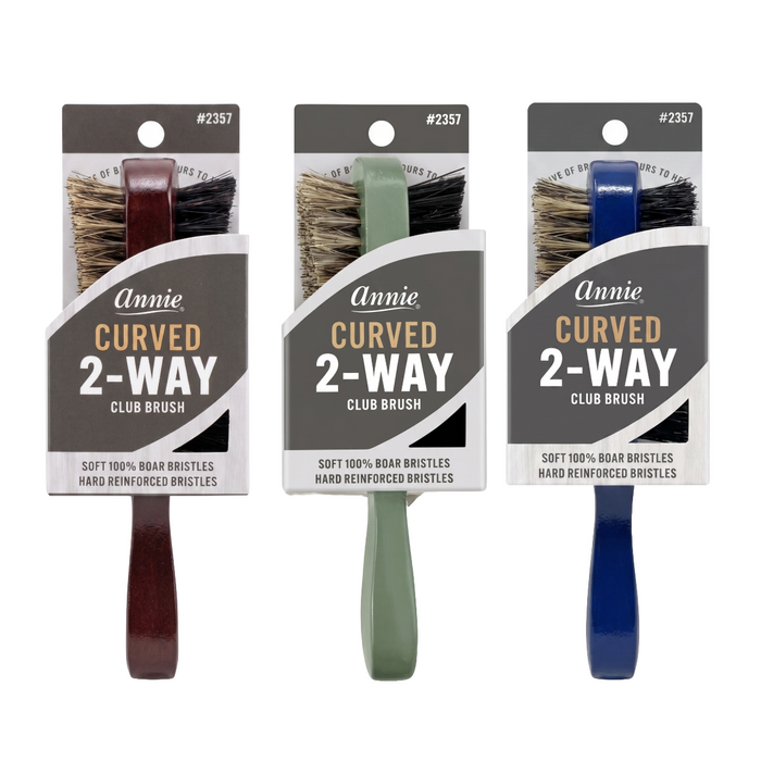 Two Ways Club Curved Bristle Brush Hard & Soft [Assorted Color] #2357