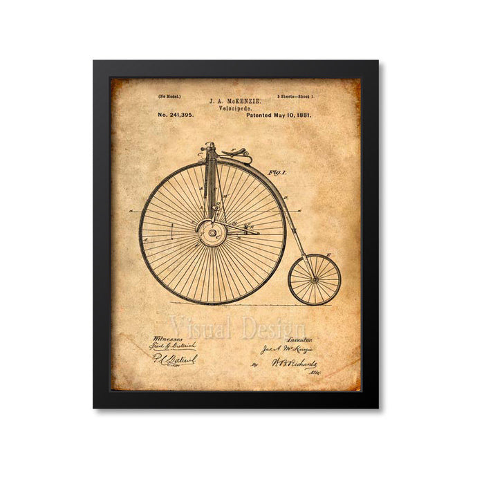 Velocipede Patent Print