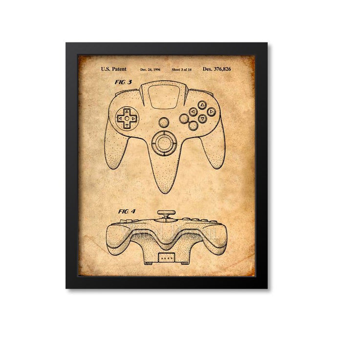 Nintendo 64 Patent Print