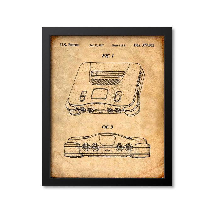 Nintendo 64 Patent Print