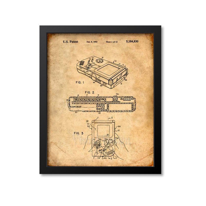 Nintendo Game Boy Patent Print