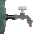 Water Butt Extension Kit 3/4in with Grey Dial Tap and Drill Bit Garden Hose Pipe