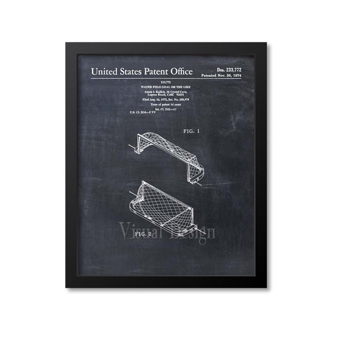 Water Polo Goal Patent Print