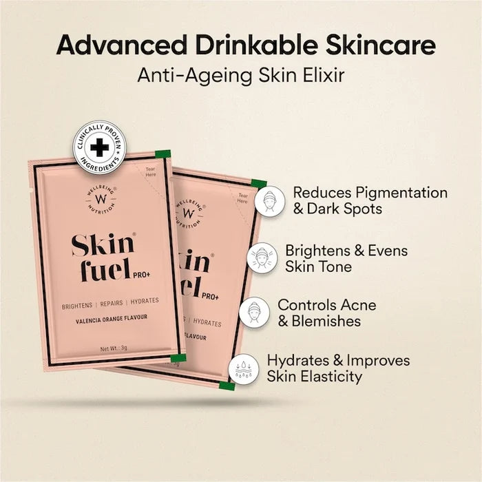Wellbeing Nutrition Glutathione Skin Fuel Pro+ Valencia Orange Flavour
