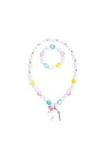 White Unicorn Necklace & Bracelet Set