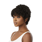 OUTRE WIGPOP synthetic full cap wig short textured faux loc pixie with tapered sides and bangs