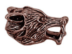 Wolf's Head Hair Bead - Copper Viking Braid Dreadlock Jewelry side view